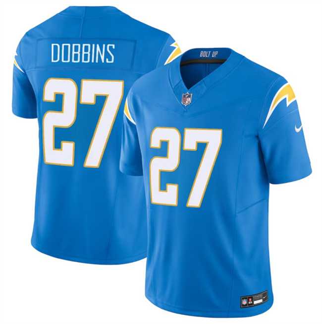 Men & Women & Youth Los Angeles Chargers #27 J.K. Dobbins Blue 2024 F.U.S.E Vapor Limited Stitched Jersey